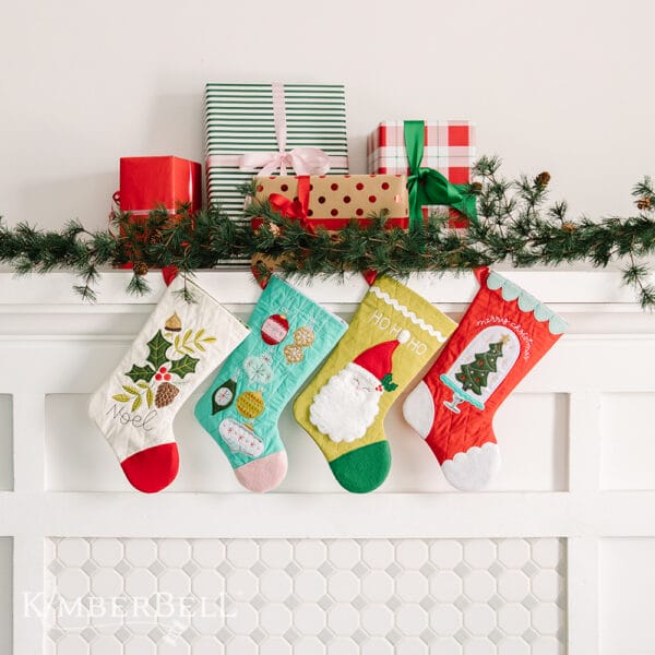 Noel's Quilted Stockings Machine Embroidery Design