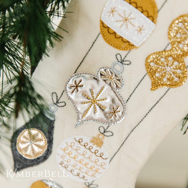Noel's Quilted Stockings Machine Embroidery Design