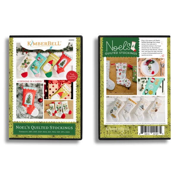 Noel's Quilted Stockings Machine Embroidery Design