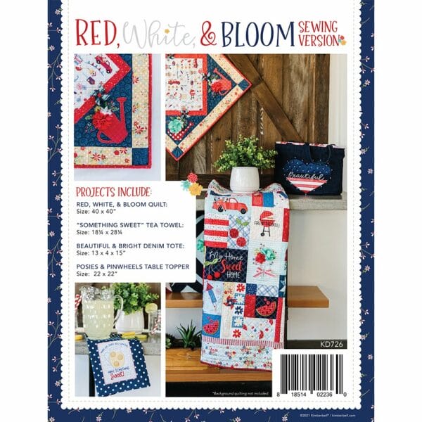 Red, White & Bloom, Machine Embroidery - Image 14
