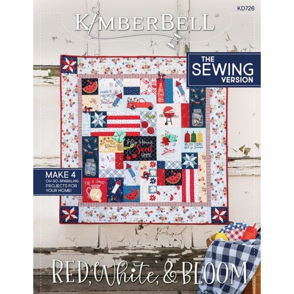 Red, White & Bloom, Machine Embroidery - Image 3