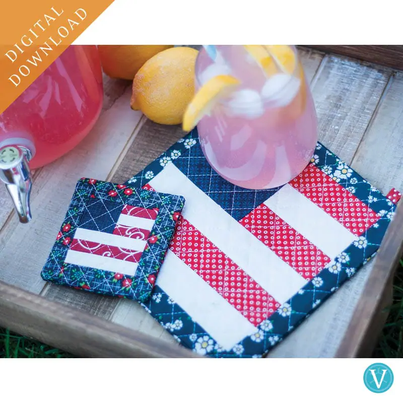 Ameri VINTAGE新品未使用KNOT PATTERN SET UP Pre-Order Lori Holt Americana Oh Beautiful Flag Runner