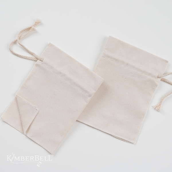 ハンドメイド　きゃんべる Canvas Cinch Sack Blank, Pack of 2, Beige | Kimberbell