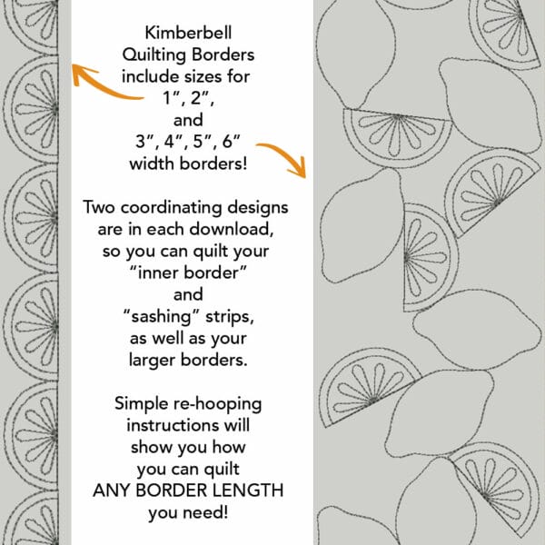 Fruit Border 1 background quilting design kdq349
