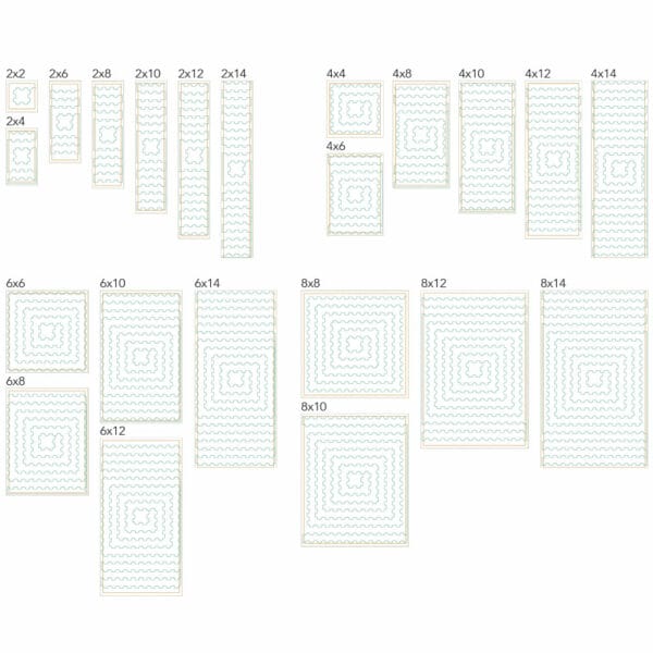 Wavy 9 background quilting design files