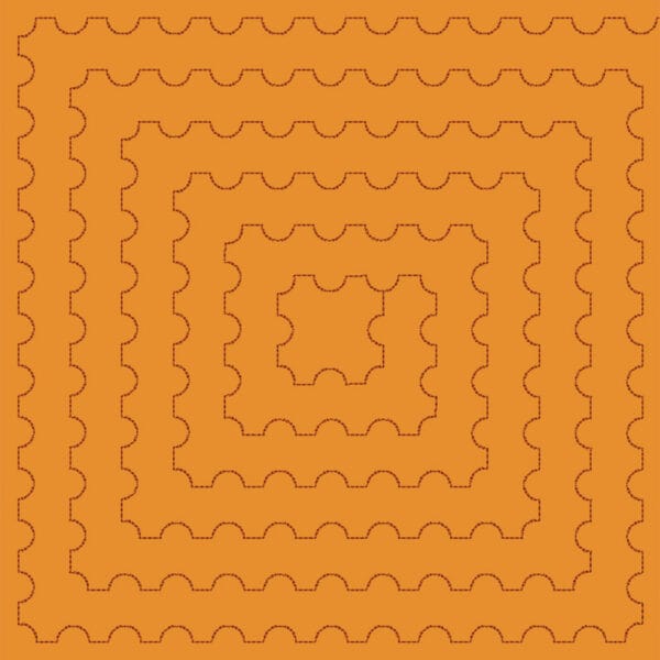 Wavy 9 background quilting design