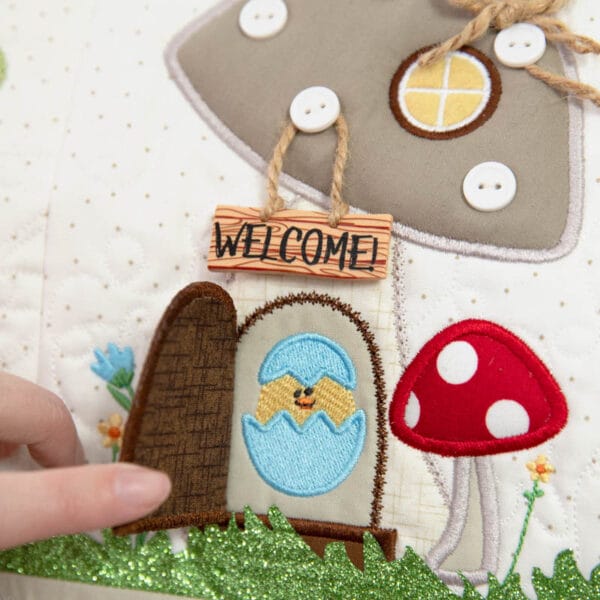 Hoppin Down the Bunny Trail Bench Pillow - Image 3