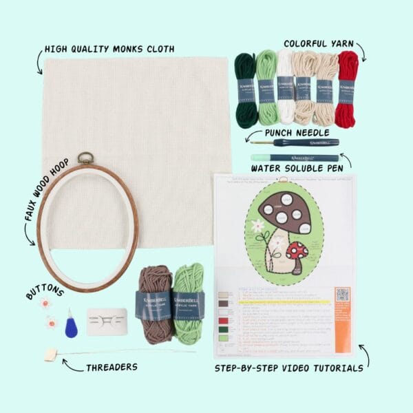 Mushroom Meadows - Punch Needle Plus Kit - Image 2