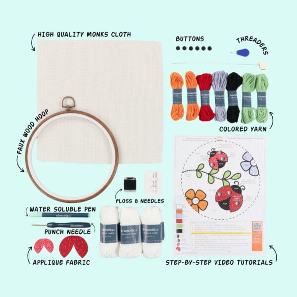 Bugs & Blooms - Punch Needle Plus Kit - Image 2