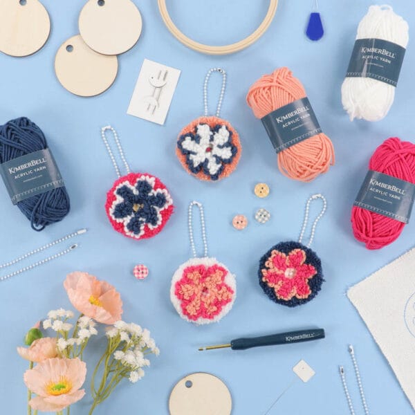 Hello Daisy Key Chain Punch Needle Kit - Image 3