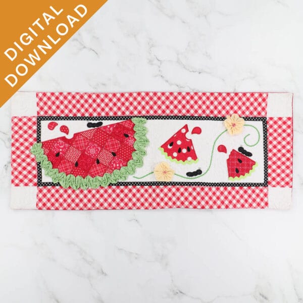 Slice of Summer Watermelon Bench Pillow (Digital Download)