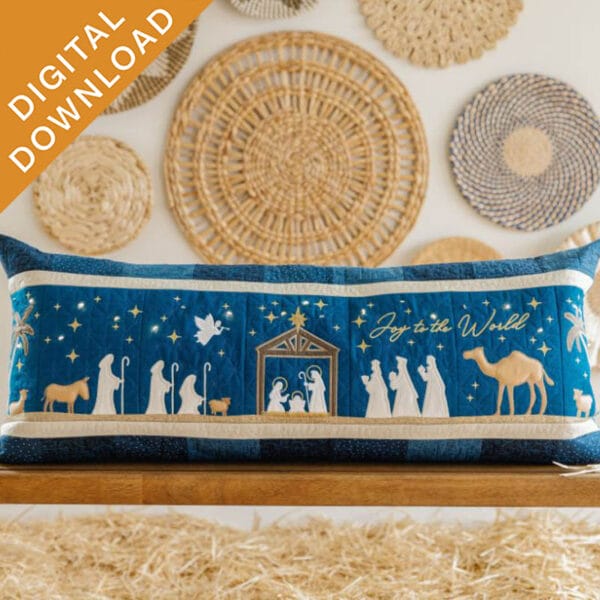 Nativity Bench Pillow (Digital Download)