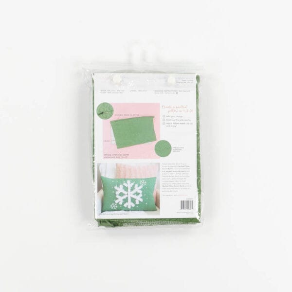 Green Quilted Pillow Cover Blank - Image 4