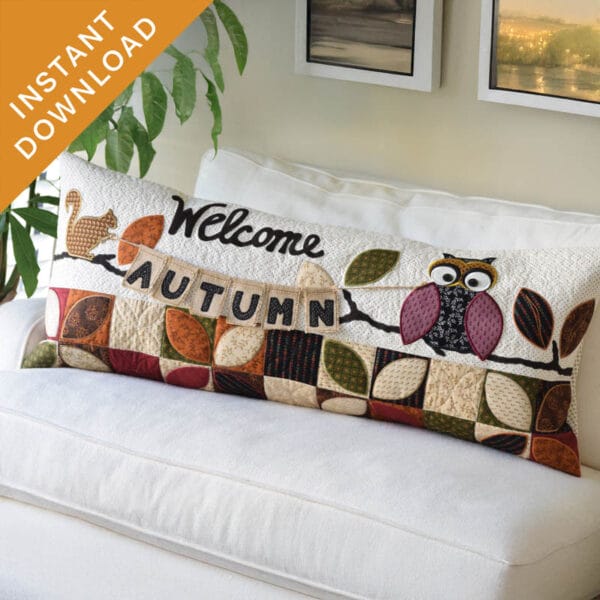 Welcome Autumn Bench Pillow (Digital Download)